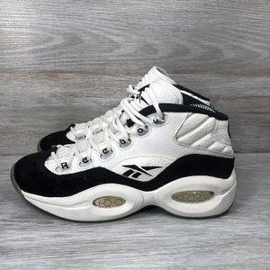 reebok black and white basketball shoes